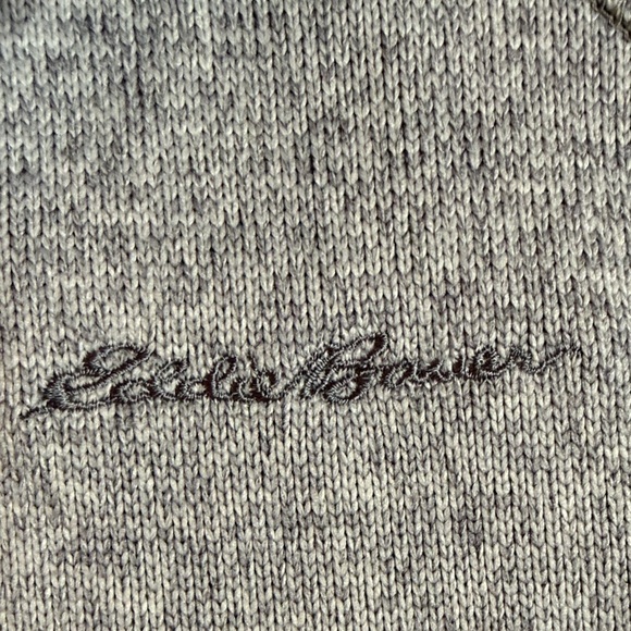 Eddie Bauer Gray Quarter-Zip Pullover Size Medium - Picture 2 of 4